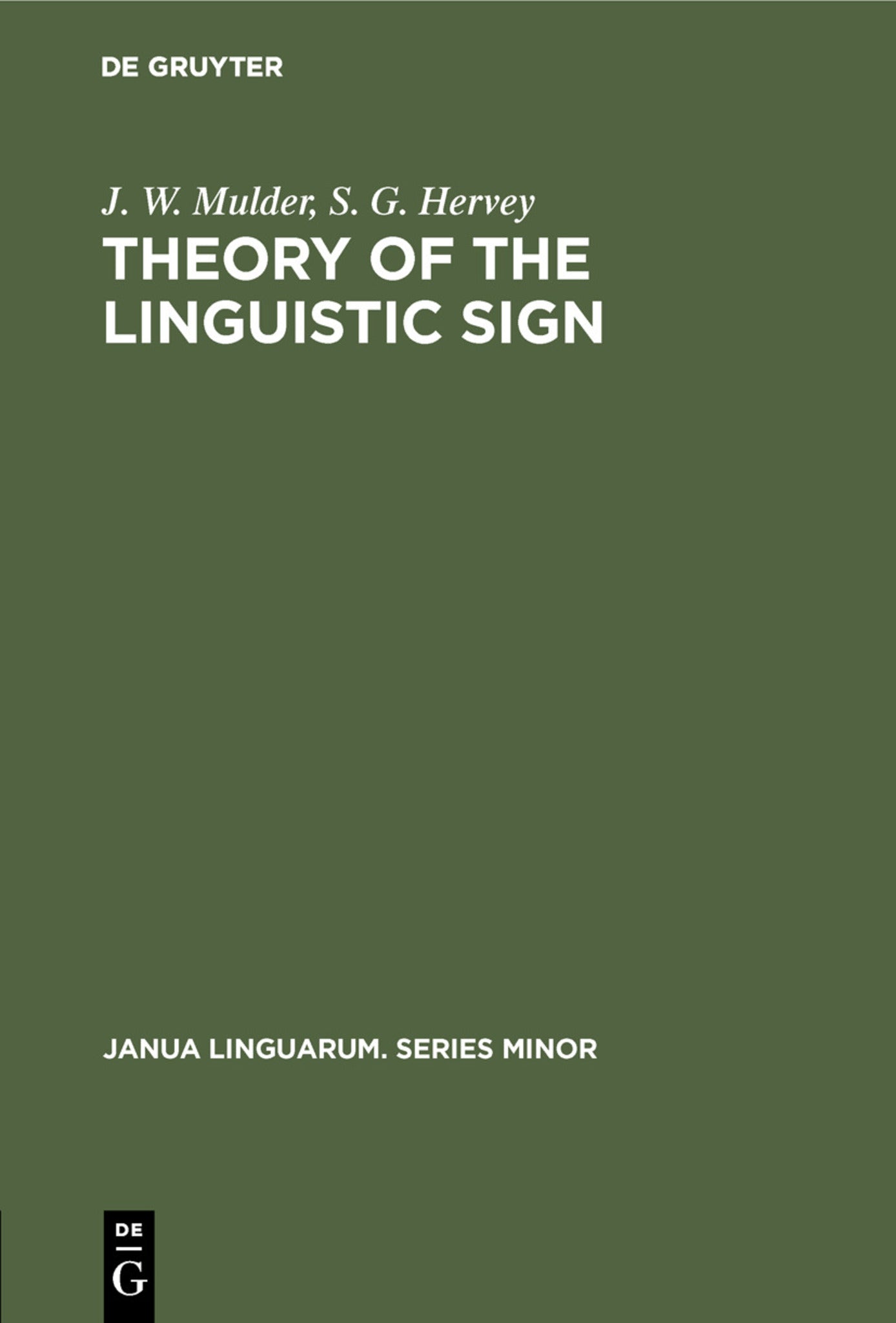 Theory of the Linguistic Sign